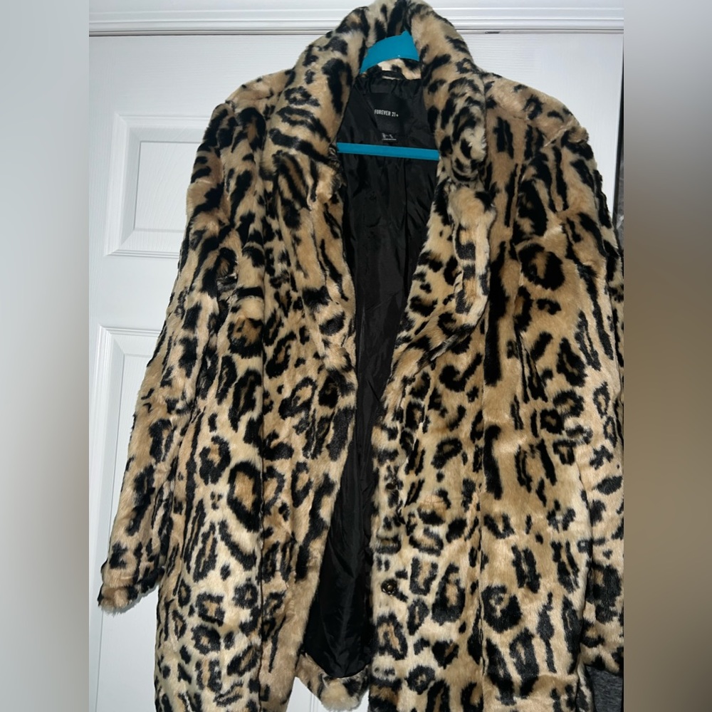 Animal print coat